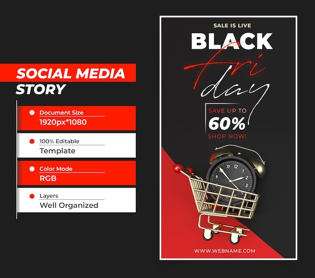 Black Friday Digital Concept Instagram I Social Media Story Ba