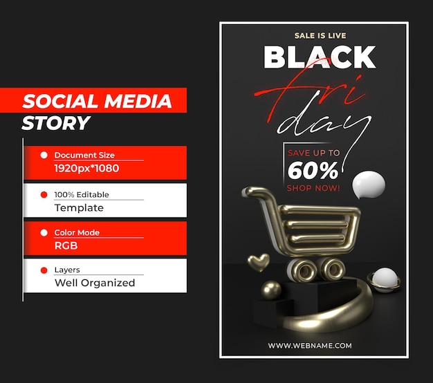 Black Friday Digital Concept Instagram I Social Media Story Ba