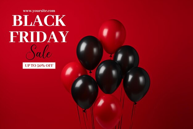 PSD black friday discount sale banner design template