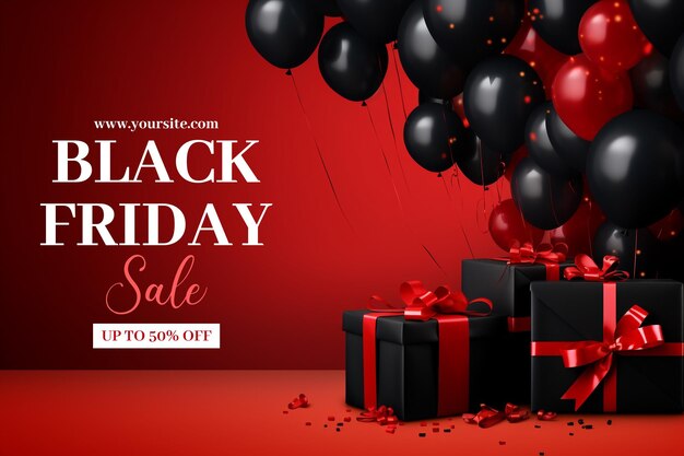 PSD black friday discount sale banner design template