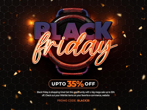 PSD black friday discount sale banner design template