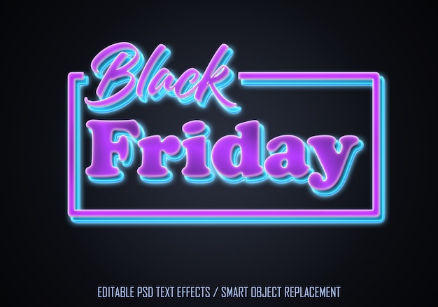 PSD black friday editable text effect