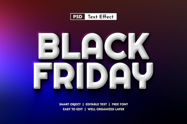 Black Friday editable text effect