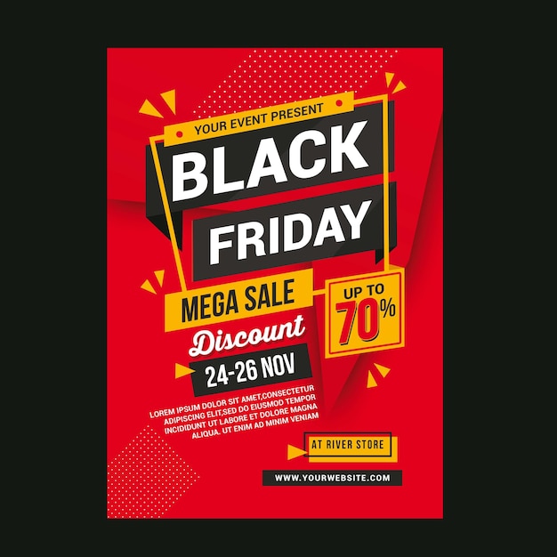 PSD black friday event flyer