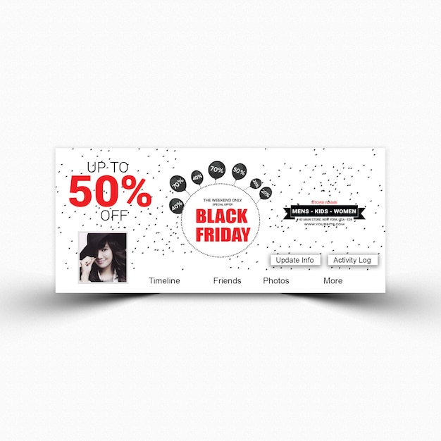 PSD black friday facebook cover template