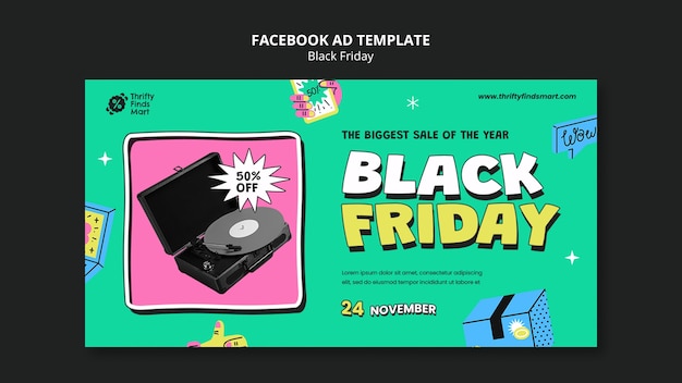 PSD black friday facebook template