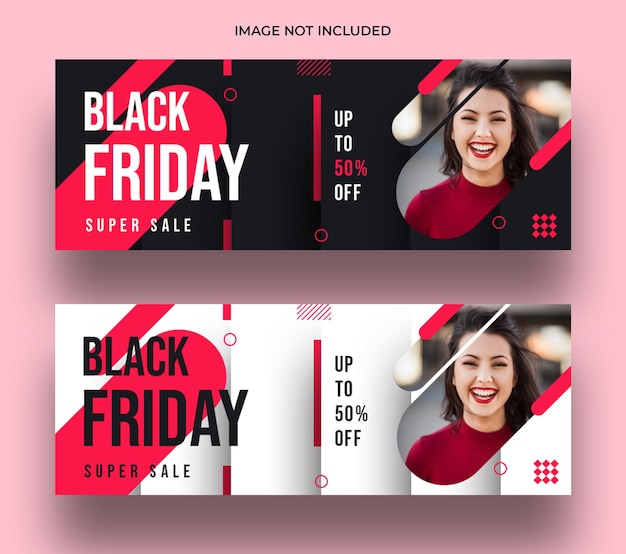 PSD black friday facebook-voorbladsjabloon voor spandoek