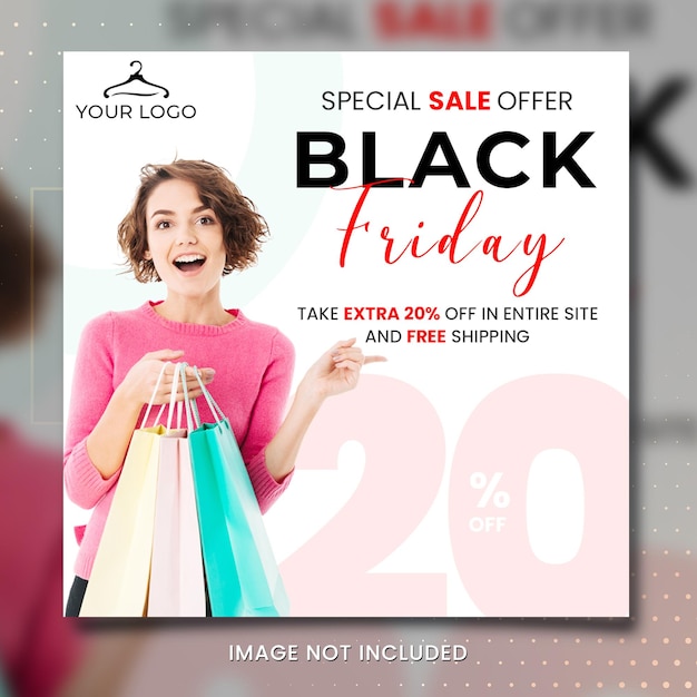 PSD black friday fashion banner template