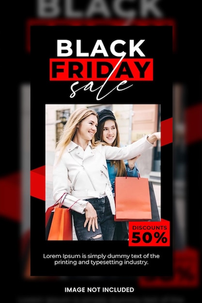 Modello di banner di moda del black friday