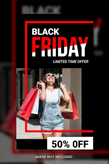 PSD black friday fashion banner template