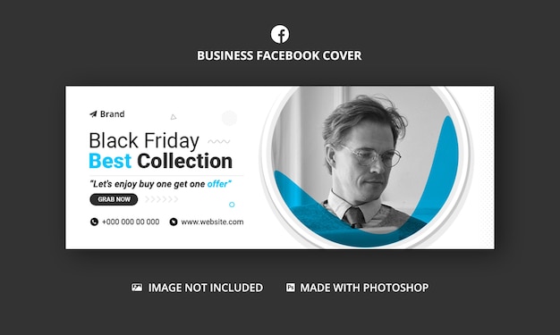 PSD black friday fashion sale facebook cover and web banner template