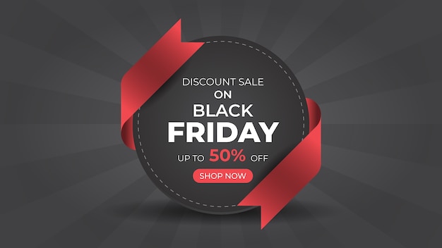 Black friday fashion sale web banner design template