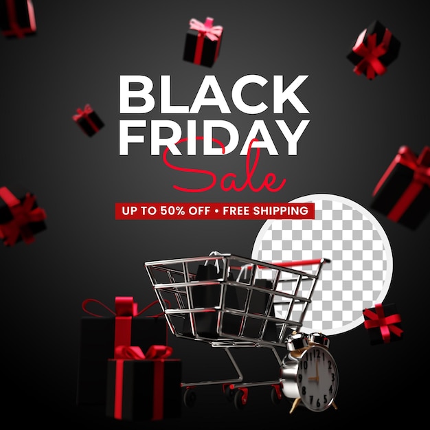 PSD modello di feed del black friday