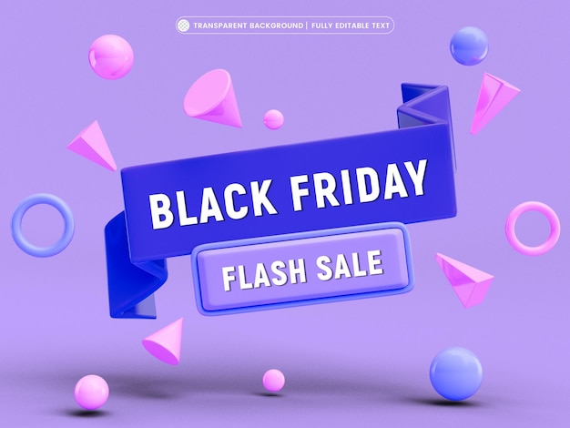 Black Friday Flash Sale Z Edytowalnym Tekstem