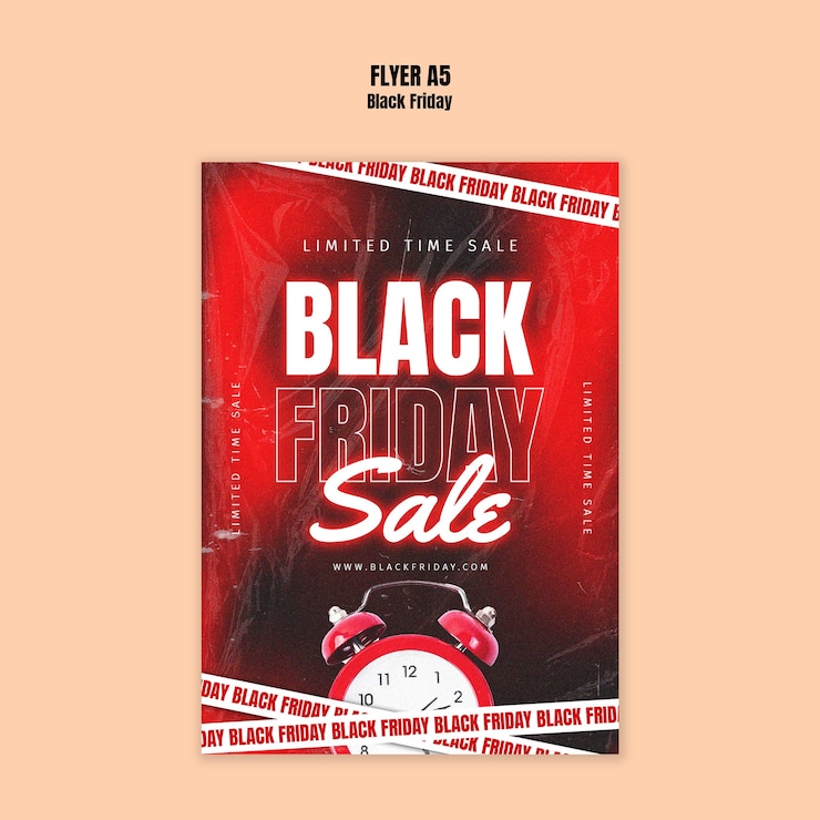 PSD black friday flyer template design