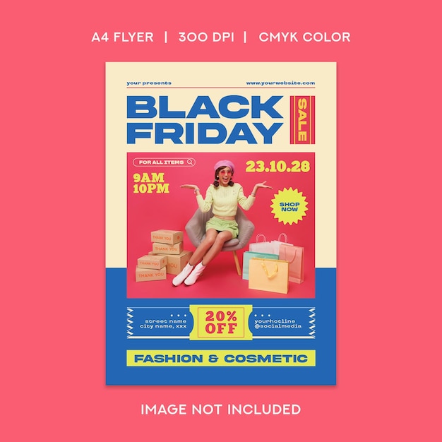 PSD black friday flyer template