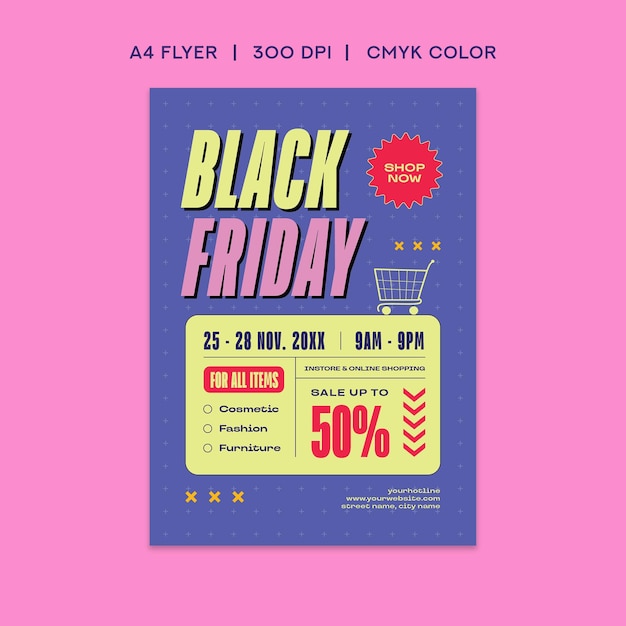 PSD black friday flyer