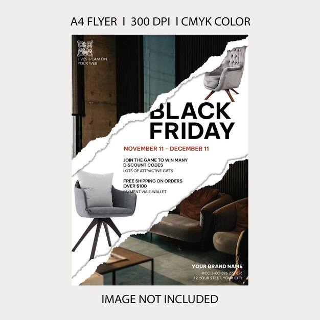 PSD black friday flyer