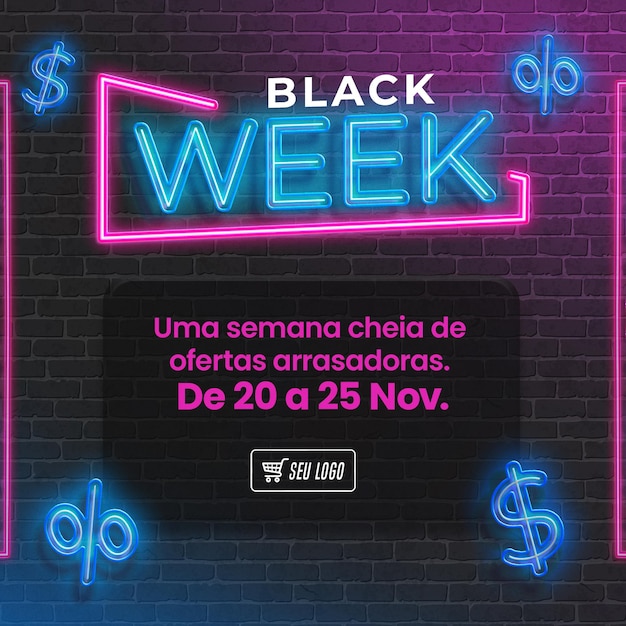 PSD black friday folheto de ofertas black week encarte de ofertas