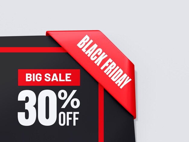 PSD black friday grote verkoop banner reclame mockup