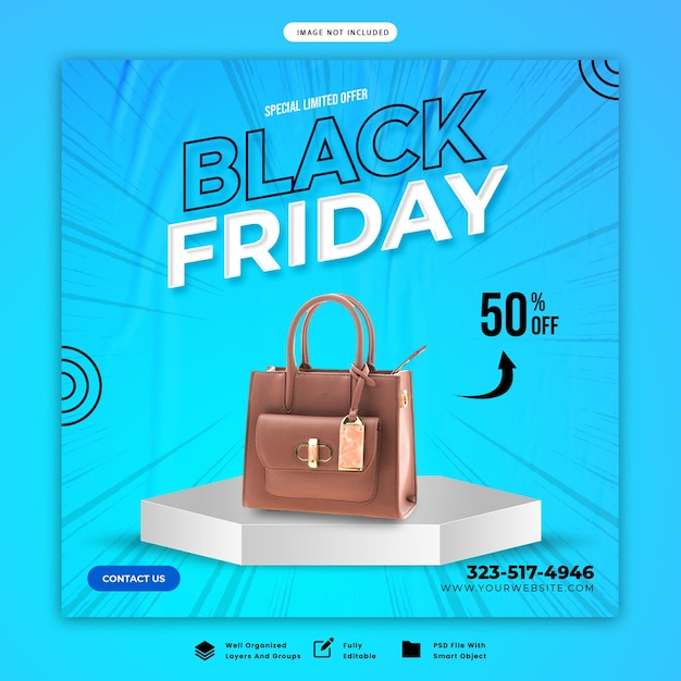 PSD black friday handbag post