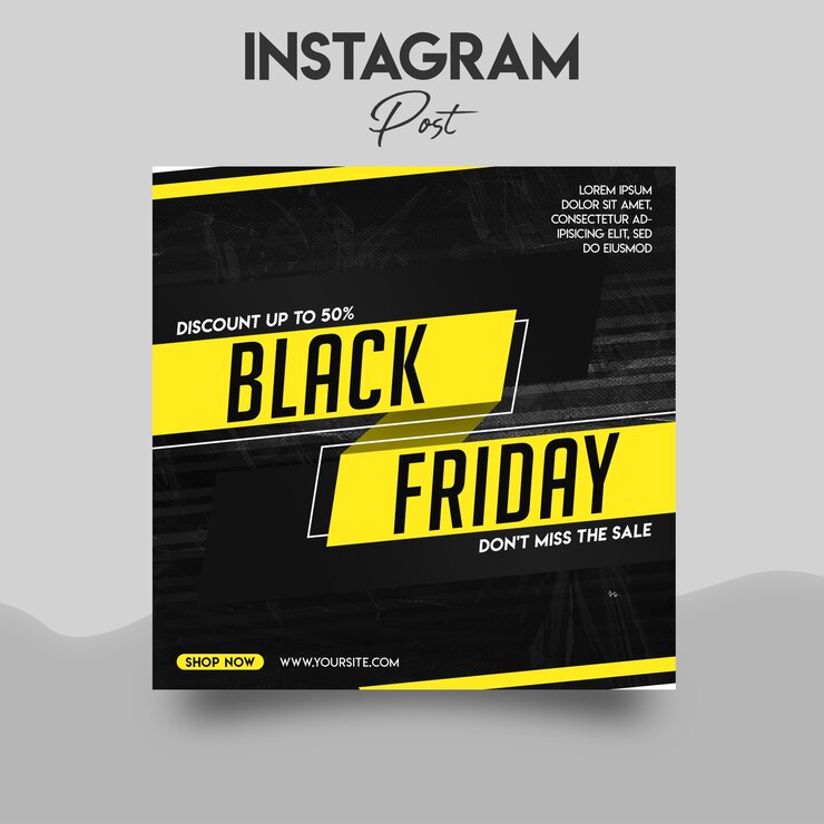 Black friday instagram post template
