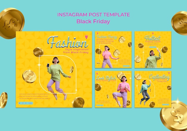 PSD black friday  instagram posts