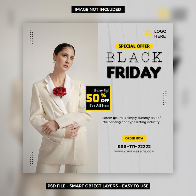 PSD black friday instagram social media post