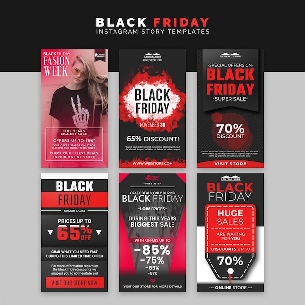 PSD black friday instagram stories template