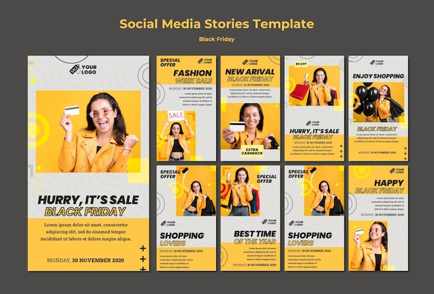 PSD black friday instagram stories template