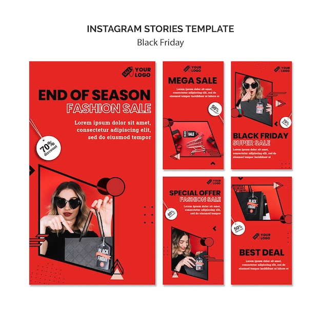 PSD black friday instagram stories