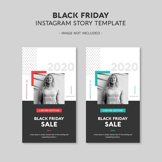 PSD modello di storia di instagram del black friday