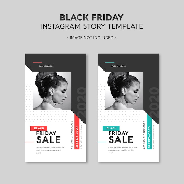 PSD modello di storia di instagram del black friday