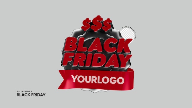 Black friday isolated 3d stamp