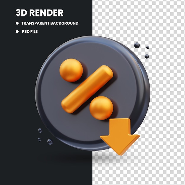 Black Friday-kortingspromo vermindert 3D-afbeelding 3D-rendering