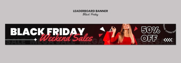 black friday leaderboard  banner template design