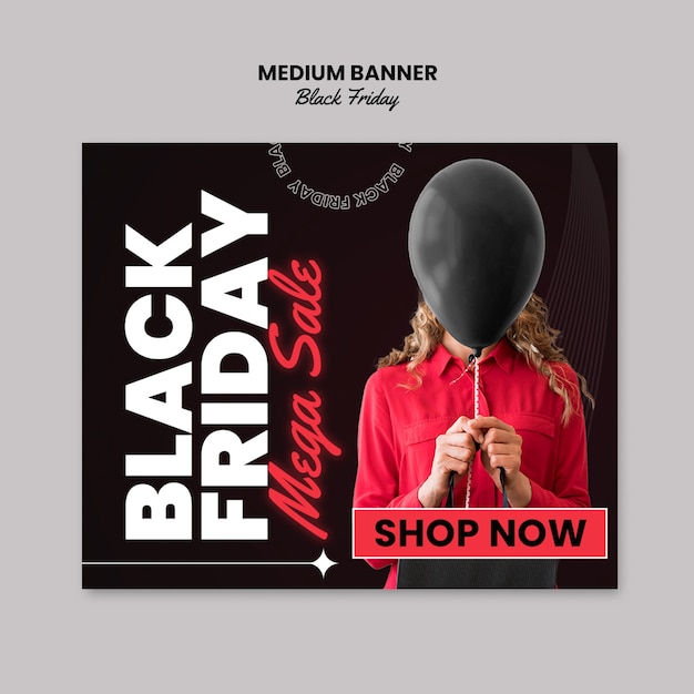 black friday medium banner template design