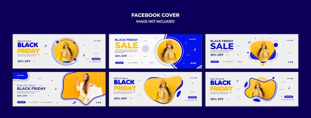 Black Friday mega sale promotional social media Facebook cover and web banner template