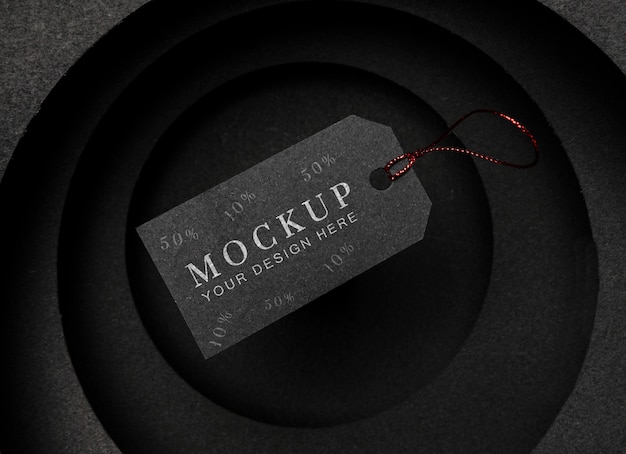 black friday mock-up black price tag
