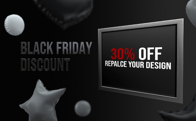 PSD black friday mockup design