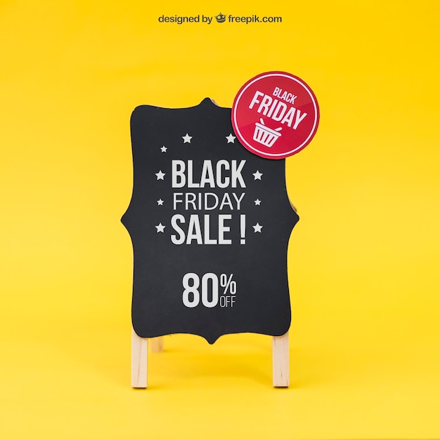 PSD black friday mockup with board