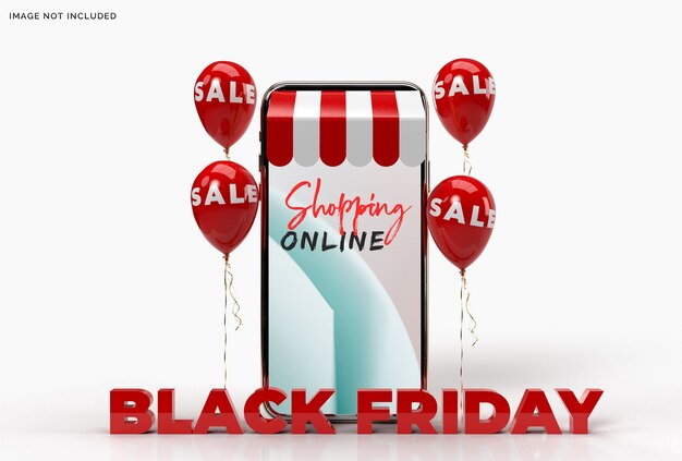 Black Friday Mockup with smartphone