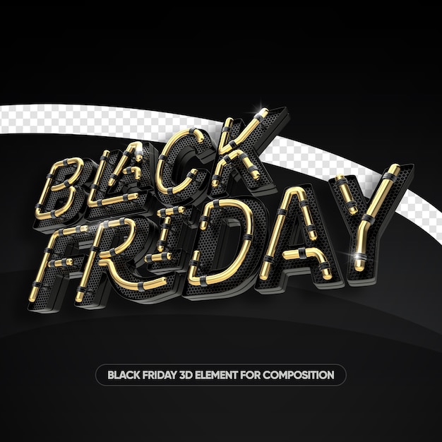 black friday neon style 3d rendering isolated