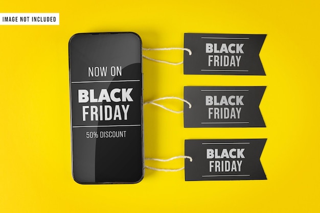 Mockup del telefono del black friday