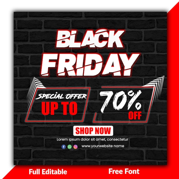 PSD black friday post design