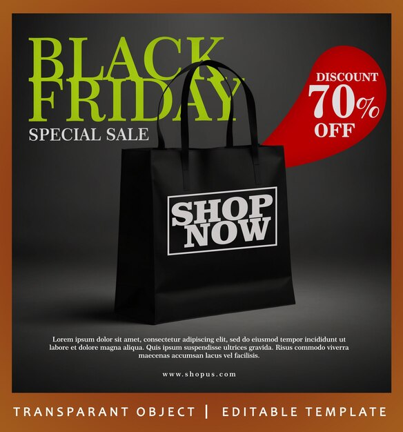 PSD black friday postbanner