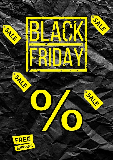 Black friday poster design background banner