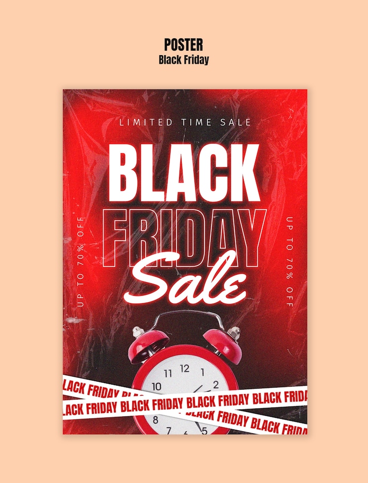 PSD black friday poster template design