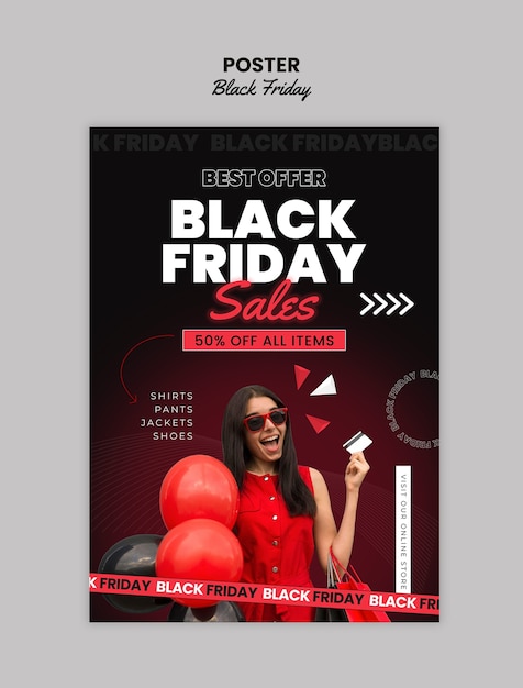Black friday poster template design