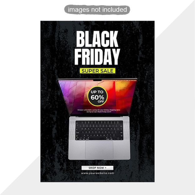 black friday product super sale social media banner template